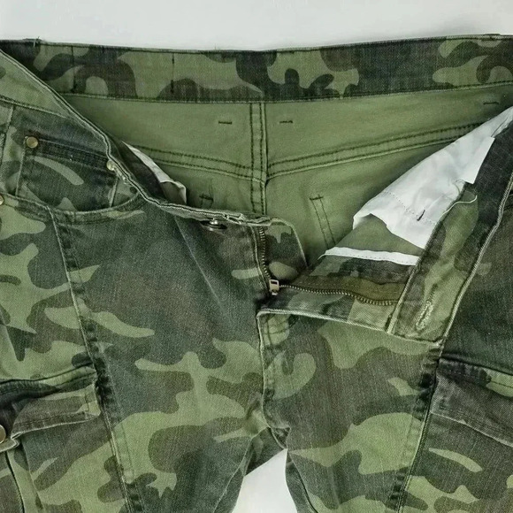 Biepa Paris 33X29 Men's Snap Pocket Jogger Style Logo Camo Denim Fashion Jeans - Picture 8 of 10